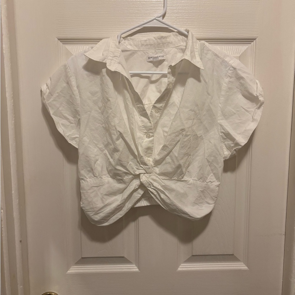 Kendall & Kylie White Button-Down Shirt
